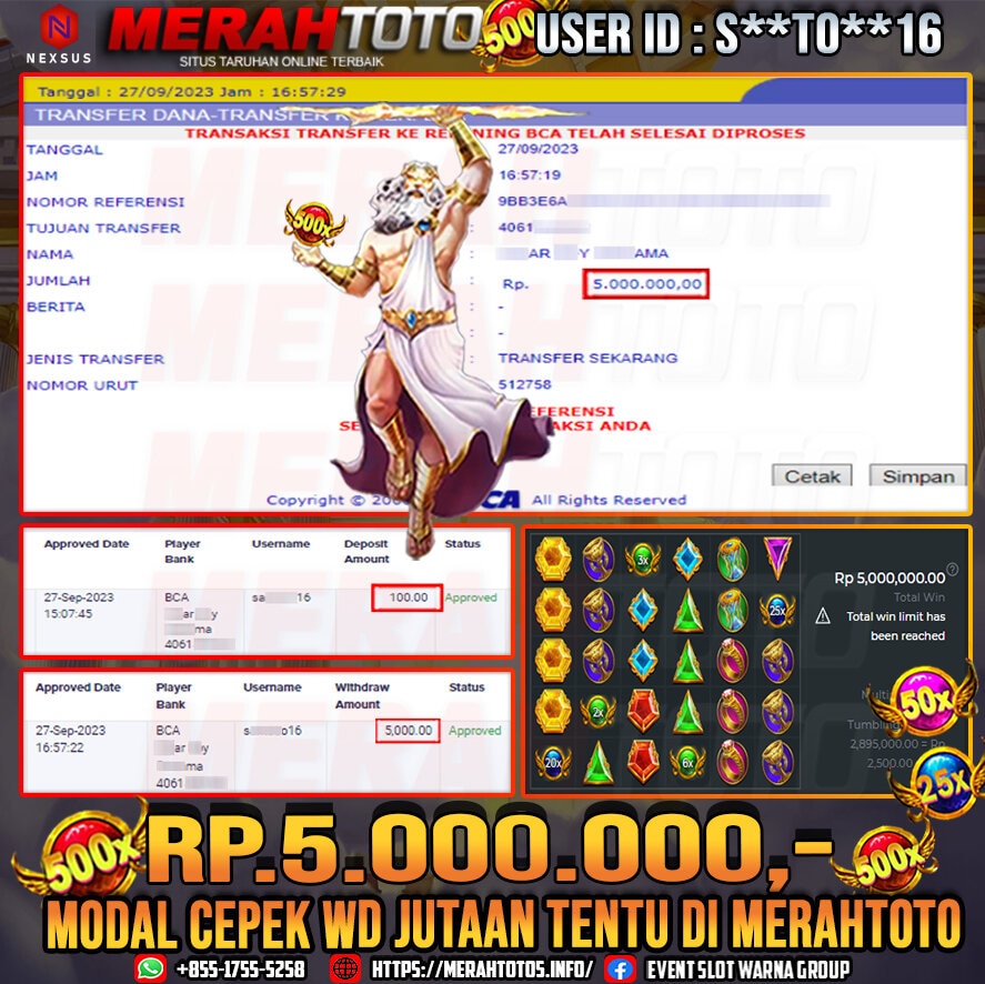 bukti-jp-slot-member-merahtoto-27-september-2023-gates-of-olympus-pragmatic-play