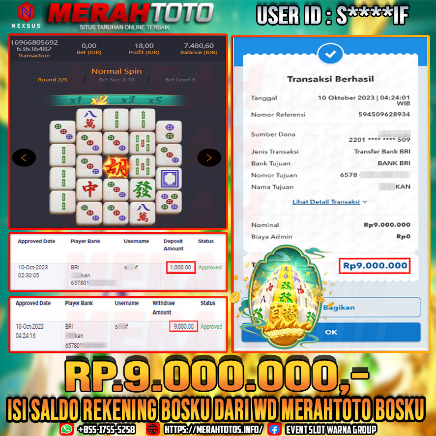 bukti-jp-slot-member-merahtoto-10-oktober-2023-mahjong-ways-pg-slots