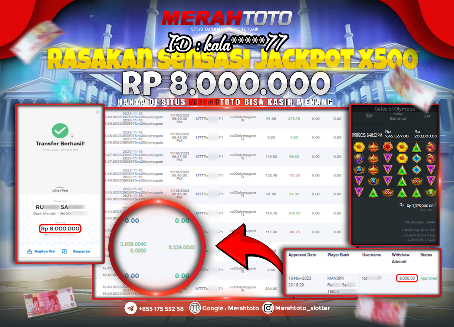 bukti-jp-slot-member-merahtoto-18-november-2023-gates-of-olympus-pragmatic-play